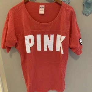 Victoria’s Secret Red Logo Elbow Length T-Shirt